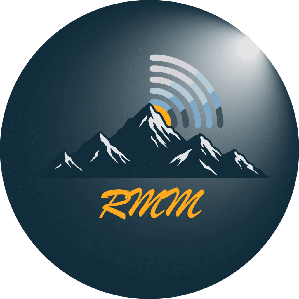 Vector Graphic Logo for Rural Mountain Media Rural Website Development and Online Marketing for Small Town USA