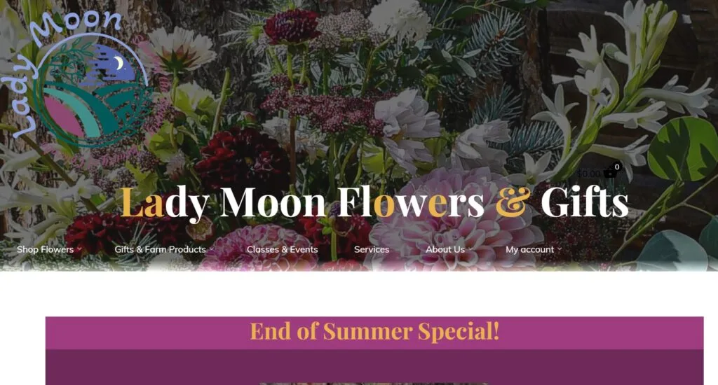 Website Home Page for Lady Moon Flowers & Gifts 2 Website Home Page for Lady Moon Flowers & Gifts