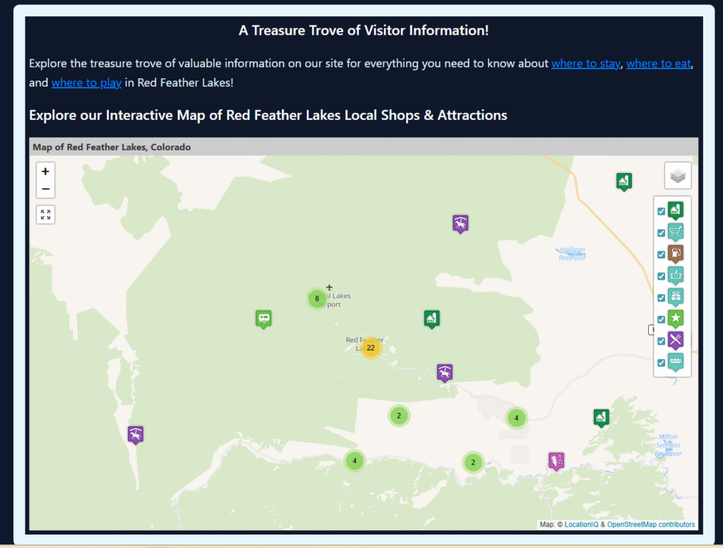 marketing for local small businesses. Add a map for local targeting.
