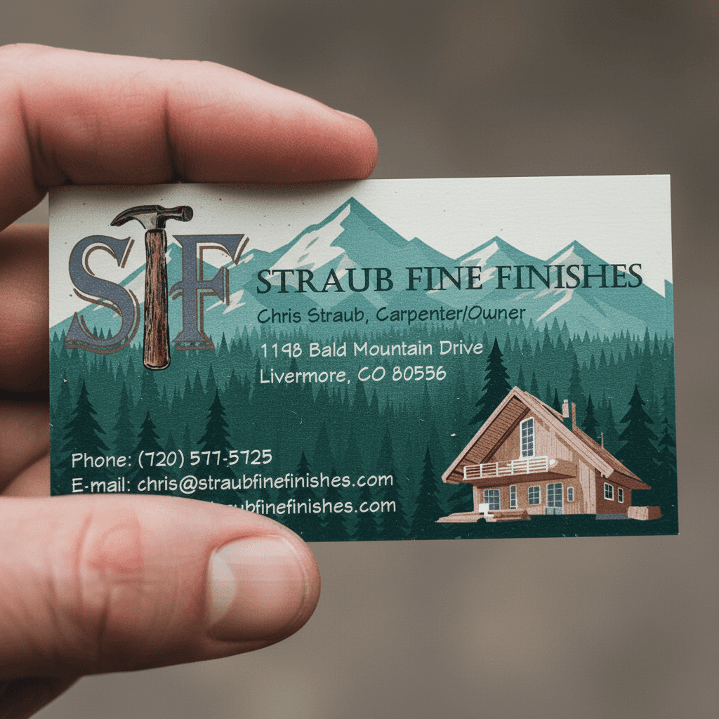 Print marketing materials designed by Rural Mountain Media (business card)
