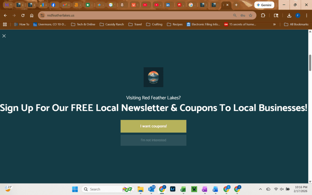 Email newsletter signup form — building a marketing list you own