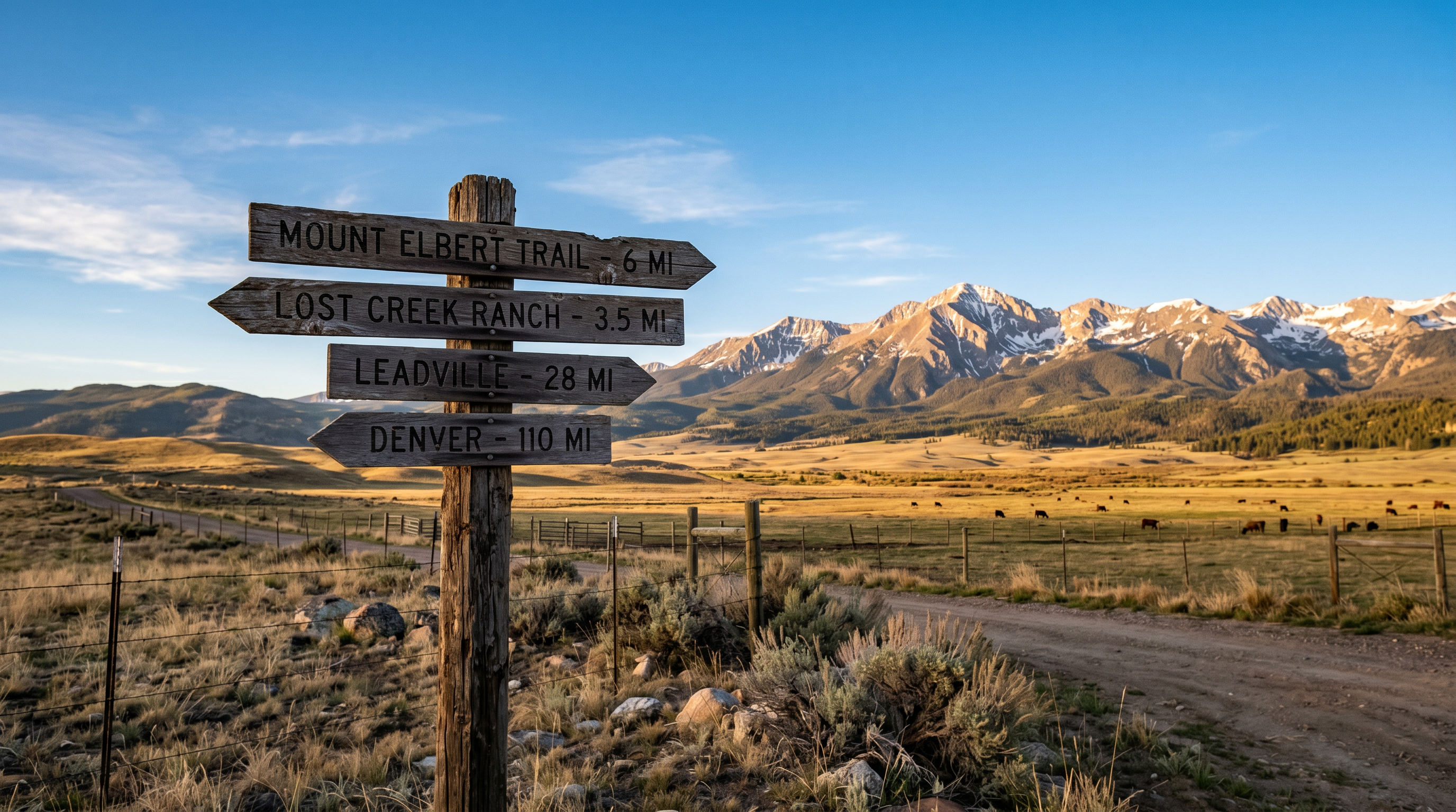 Ranchland signpost illustrating geographic engine optimization (GEO)