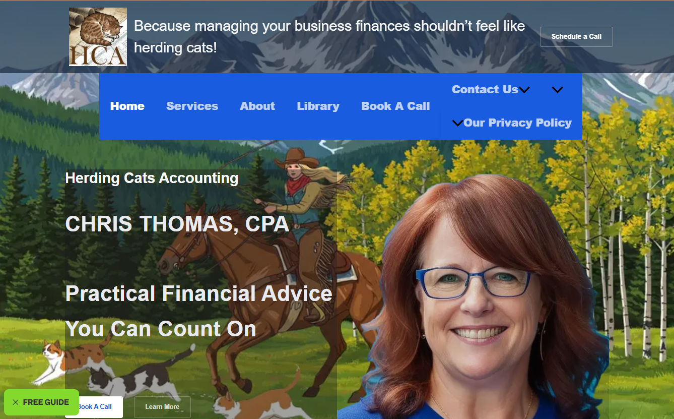 Herding Cats Accounting website by Rural Mountain Media