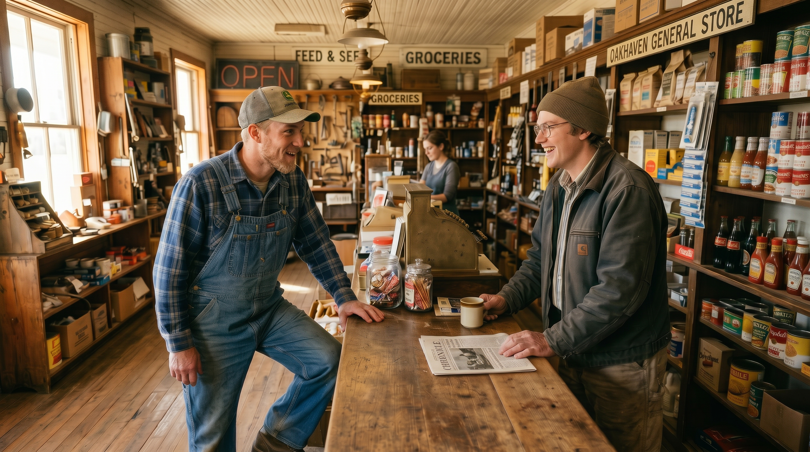 General store illustrating language engine optimization (LEO)